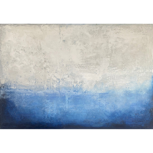 Abstract artwork in blue and white - Studio 2 Art & Design