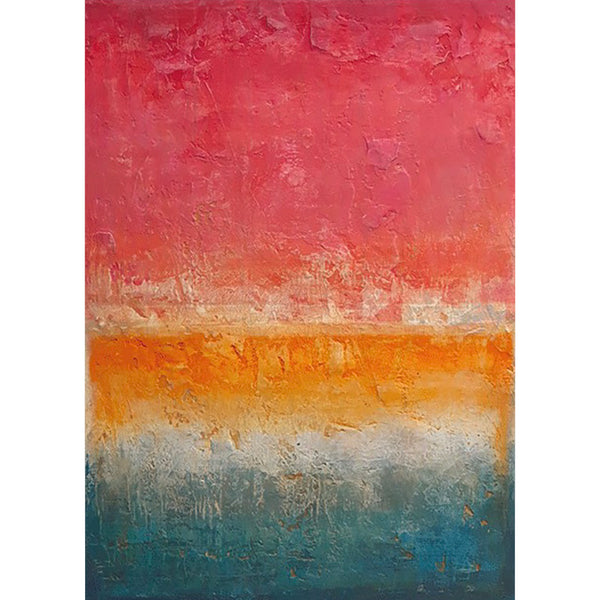 Abstract artwork in pink orange and blue - Studio 2 Art & Design