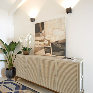 Abstract painting on top of sideboard - Studio 2 Art & Design