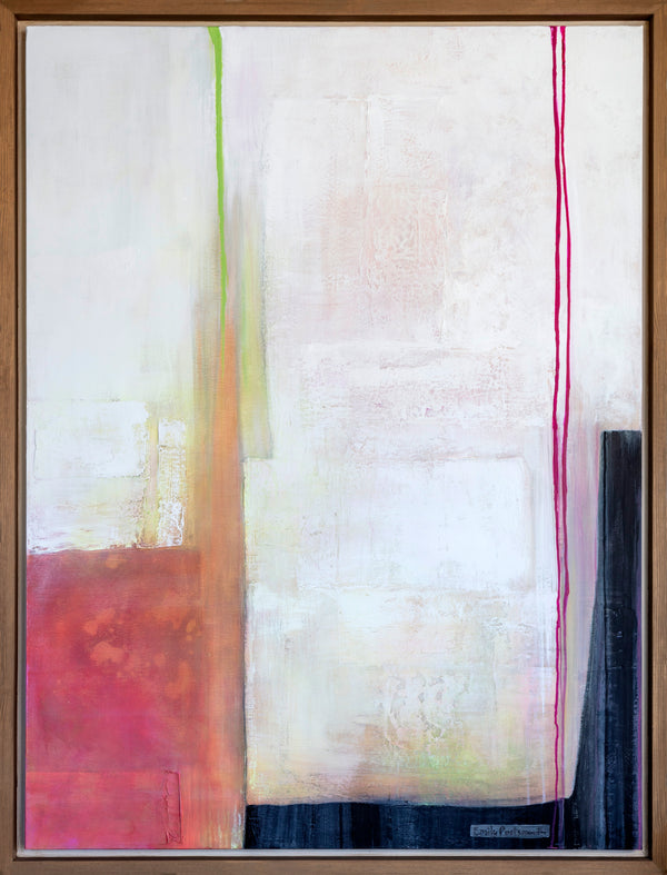 Abstract painting with wooden frame - Studio 2 Art & Design