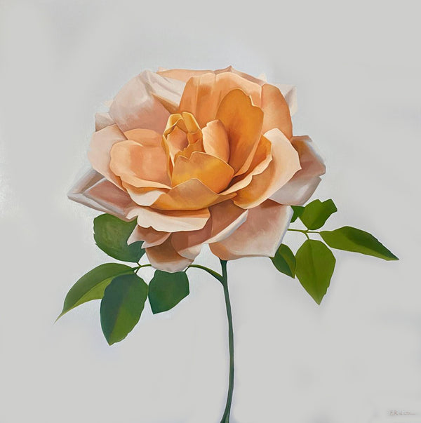 Artwork of rose with leaves - Studio 2 Art & Design