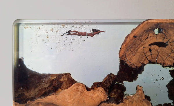 'Bubble Girl' Resin Sculpture