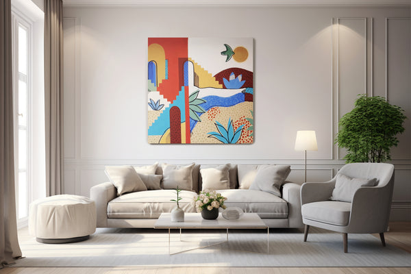 Colourful artwork of landscape - Studio 2 Art & Design