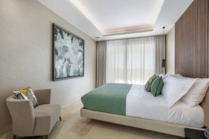 Large abstract artwork in bedroom - Studio 2 Art & Design