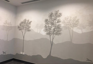 Mural of landscape with trees - Studio 2 Art & Design