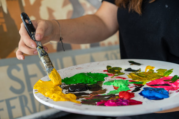 Photo of paint brush and palette - Studio 2 Art & Design