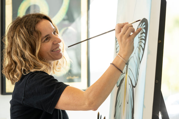 Artist painting in art studio - Studio 2 Art & Design