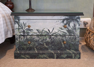 Dresser with tropical wallpaper - Studio 2 Art & Design