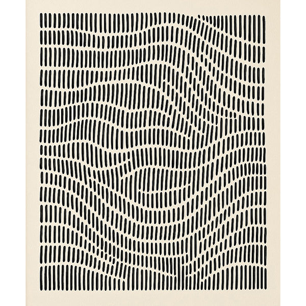 Pintura geométrica negra y beige