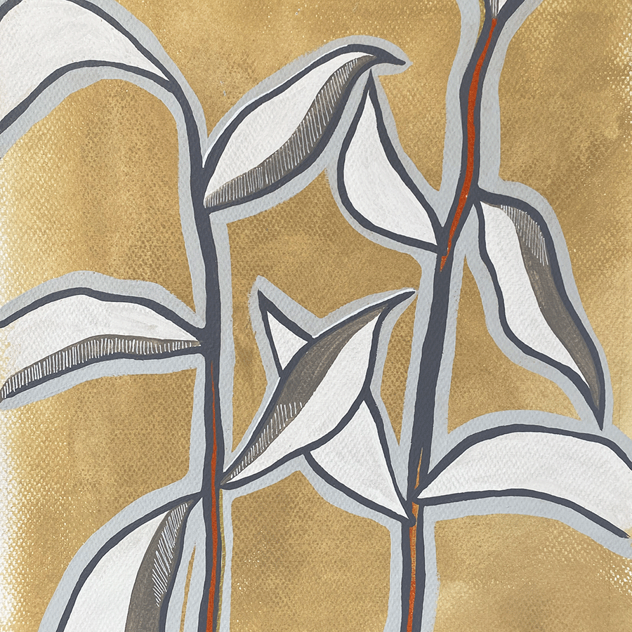 OCHRE LEAF ABSTRACT SQUARE CROP AYLA