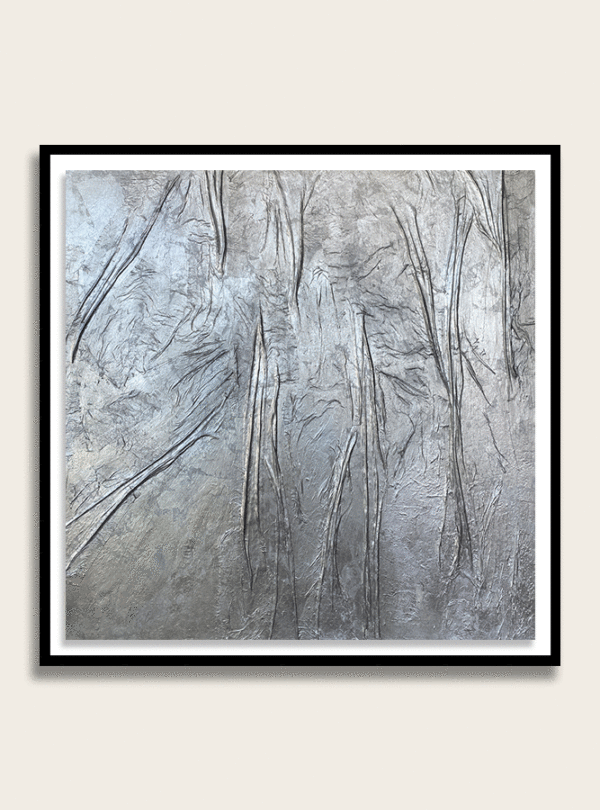 TEXTURED SILVER ABSTRACT AYLA BERNICE PIROZZO